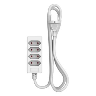 Sencys Stekkerdoos 4-voudig Wit 1,5 Meter