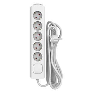 Sencys Stekkerdoos 5-voudig Wit 5 Meter