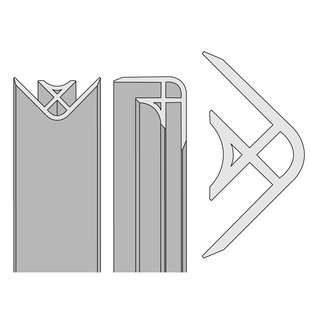 Aurlane Hoekprofiel 210x0,3cm Mat Zwart