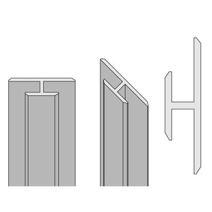 Aurlane Profiel Verbinding 210x0,3cm Mat Zwart
