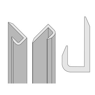 Aurlane 2 Profielen Eindstuk 210x0,3cm Mat Zwart