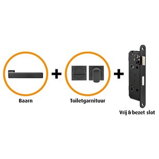 Cando Hardwarepakket 301 Met Smal Toiletslot