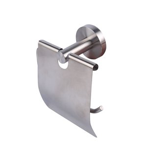 Aquavive Toiletrolhouder - Rvs - Met Klep - Rvs Geborsteld