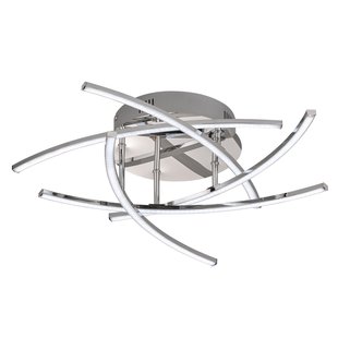 Fischer & Honsel Plafondlamp Led Cross Tw Metaal Chroom 5x4w