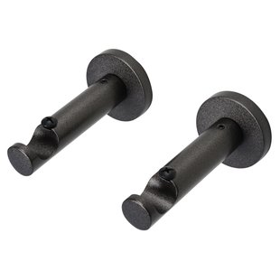 Gordijnroede Steunen Opleg Antraciet 9x2cm - 2 Stuks