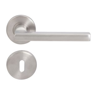 Sencys Deurkruk Op Rozet Milano - Rvs - Metaal Geborsteld - Sleutelgat - 130 Mm