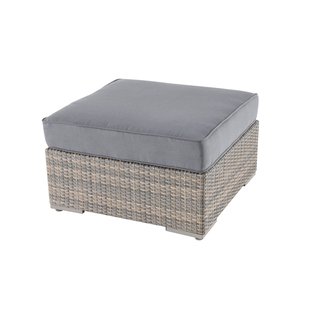 Central Park Kruk Julieta - Aluminium/wicker - Bruin - L 77cm X B 77cm