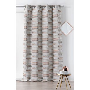 Etretat Lichtdoorlatend Kant En Klaar Gordijn Beige 135 X 260 Cm