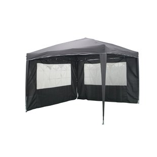 Central Park Zijwand Quick Up Antraciet 300x300cm