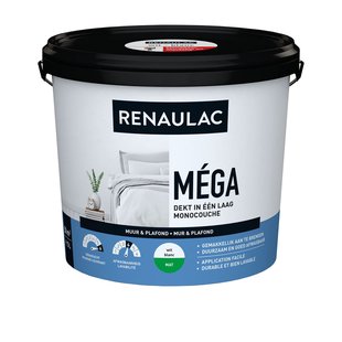 Renaulac Muur & Plafond Muurverf - Mat - Wit - 5l
