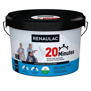Renaulac 20 Minutes Muurverf - Mat - Wit - 2,5l