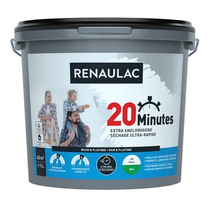 Renaulac 20 Minutes Muurverf - Mat - Wit - 5l