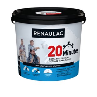 Renaulac 20 Minutes Muurverf - Zijdeglans - Wit - 5l