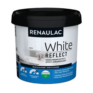 Renaulac Muur & Plafond Muurverf - Mat - Wit - 1l