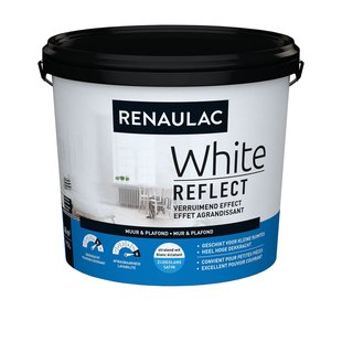 Renaulac Muur & Plafond Muurverf - Zijdeglans - Wit - 5l