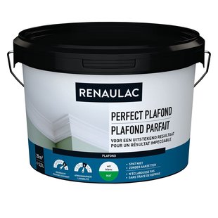 Renaulac Plafond Muurverf - Mat - Wit - 2,5l