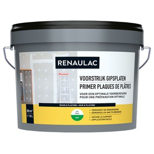Renaulac Voorstrijk Gipsplaten Primer - Muur En Plafond - Wit - 10l
