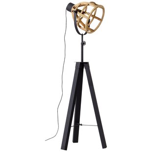 Brilliant Vloerlamp Matrix Nature Wood Hout Zwart ⌀60cm E27