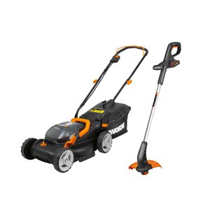 Worx Accu Grasmaaier Wg779e 2x20v + Accu Grastrimmer Wg157e 1x20v - Incl. 2 Accu's + Lader