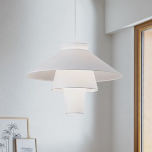 Ruche hanglamp, Ø 58 cm, wit MARKET SET - Woonkamer - Designer - Papier / Karton - 1 lamp