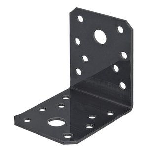 Alberts Hoekverbinder - Zwart Geplastificeerd Staal - 70x70x55mm