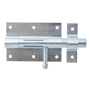 Alberts Boutgrendel Met Bevestigd Tegenstuk - Blauw Verzinkt Staal - 95x135 Mm