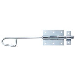 Alberts Stanggrendel Met Bevestigd Tegenstuk - Blauw Verzinkt Staal - 300x13,5 Mm