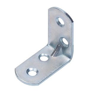 Alberts Verbindingshoek - Blauw Verzinkt Staal - Geribd Met Afgeronde Uiteinden - 30x30x16mm