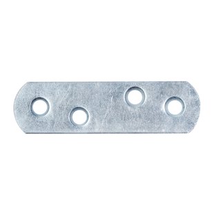 Alberts Verbindingsplaat - Blauw Verzinkt Staal - Afgeronde Uiteinden - 16x60mm