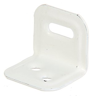 Alberts Verbindingshoek - Wit Geplastificeerd Staal - Ingeperst Langgat - 25x25x30mm