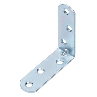 Alberts Verbindingshoek - Blauw Verzinkt Staal - Geribd Met Afgeronde Uiteinden - 60x60x19mm