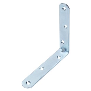 Alberts Hoekanker - Galvanisch Blauw Staal - Geribbeld Met Afgeronde Uiteinden - 100x100x19mm