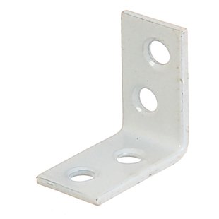 Alberts Hoekanker - Wit Geplastificeerd Staal - 25x25x14mm - 4 Stuks