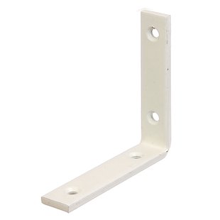 Alberts Verbindingshoek - Wit Geplastificeerd Staal - 100x100x20mm