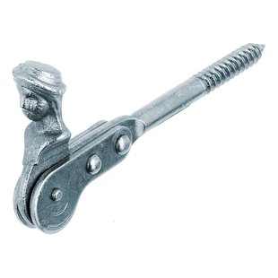 Alberts Luikvastzetter Herderkopje + Houtschroefdraad Blauw Verzinkt ⌀10x126,5mm