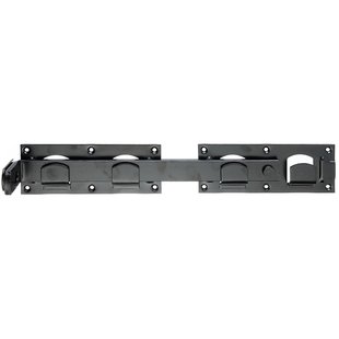 Alberts Deurgrendel Voor Dubbele Deur - Ruwstaal Zwarte Dompellak - 423x70 Mm