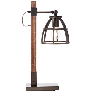 Brilliant Tafellamp Matrix Zwart Hout E27