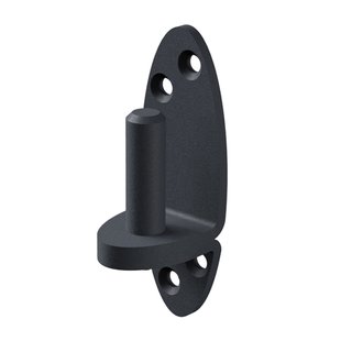 Alberts Duimplaat Oviedo Di-haak Grafietgrijze Kunststof Coating Ø16/113x40mm