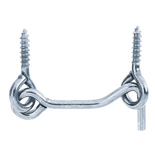 Stormhaak, Materiaal: Ruwstaal, Oppervlak: Galvanisch Blauw Verzinkt, Om Vast Te Schroeven, 60 mm, 4 mm