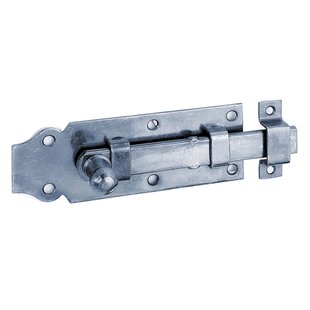 Alberts Deurgrendel Recht Met Bevestigd Tegenstuk - Verzinkt Staal - 120 Mm