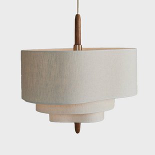 Pebble textiel hanglamp crème Ø 58 cm MARKET SET - Woonkamer - Designer - Stof - Met lampenkap