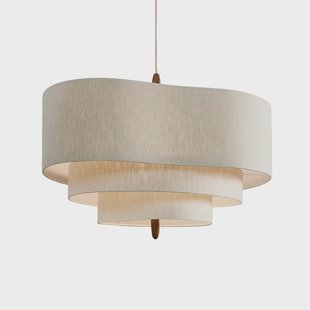 Pebble textiel hanglamp crème Ø 78 cm MARKET SET - Woonkamer - Designer - Stof - Met lampenkap