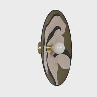Sonia Laudet wandlamp Ø 60 cm kaki MARKET SET - Woonkamer - Designer - Stof - Rond