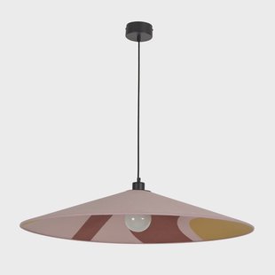 Sonia Laudet hanglamp, Ø 80 cm roze MARKET SET - Woonkamer - Designer - Stof - 1 lamp