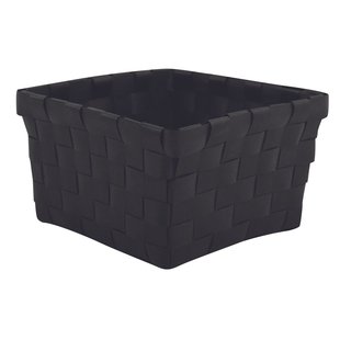 Msv Opbergmandje 14x14cm Zwart