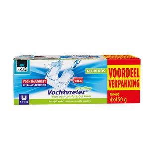 Bison Vochtvreter Magneet Refill 450g Natural A4 4 Stuks