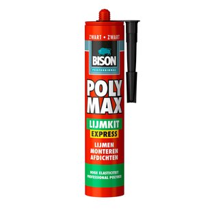 Bison Universele Montagelijm Professional Poly Max Lijmkit Express Zwart 425g