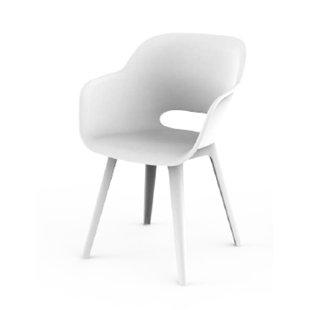 Allibert Tuinstoel Akola Kuip Kunststof Wit