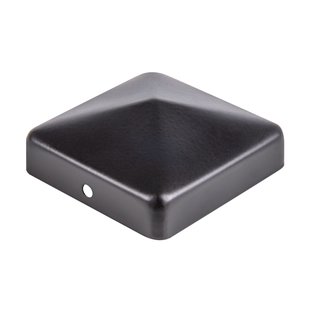 Alberts Paalkap/hout Vlak Zwart 70x70mm