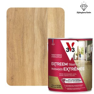 V33 Vernis Lak Parket Extreme Protection Midden-eik Zijdeglans 2,5l